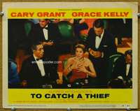 q043 TO CATCH A THIEF movie lobby card #8 '55 Cary Grant gambling!