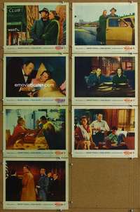 q010 WRONG MAN 7 movie lobby cards '57 Henry Fonda, Miles, Hitchcock