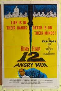 r002 12 ANGRY MEN one-sheet movie poster '57 Henry Fonda, Sidney Lumet