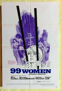 r018 99 WOMEN one-sheet movie poster '69 Jess Franco sexploitation!
