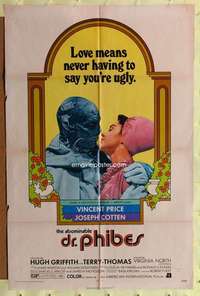 r019 ABOMINABLE DR PHIBES one-sheet movie poster '71 Vincent Price, AIP