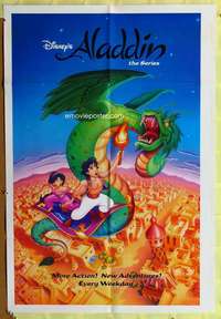 r041 ALADDIN TV one-sheet movie poster '94 Disney television series!