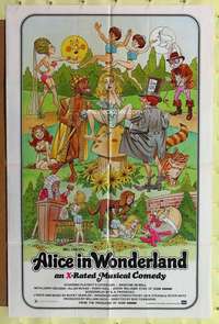 r045 ALICE IN WONDERLAND one-sheet movie poster '76 Playboy's cover girl!