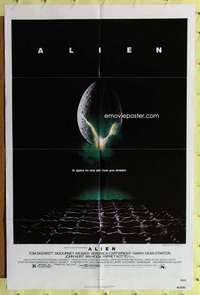 r048 ALIEN one-sheet movie poster '79 Ridley Scott sci-fi classic!