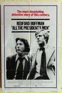r056 ALL THE PRESIDENT'S MEN one-sheet movie poster '76 Hoffman, Redford
