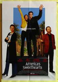 r066 AMERICA'S SWEETHEARTS advance one-sheet movie poster '01 Roberts, Cusack