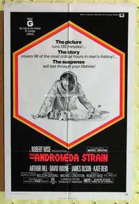 r070 ANDROMEDA STRAIN one-sheet movie poster '71 Michael Crichton, Wise