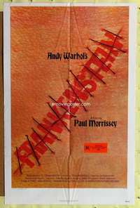 r071 ANDY WARHOL'S FRANKENSTEIN one-sheet movie poster '74 Bryanston!