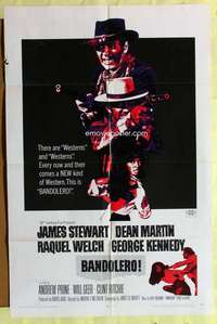 r111 BANDOLERO one-sheet movie poster '68 Raquel Welch, Dean Martin