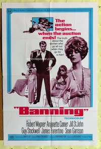 r115 BANNING one-sheet movie poster '67 Robert Wagner, Anjanette Comer