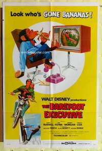 r116 BAREFOOT EXECUTIVE one-sheet movie poster '71 Disney, Kurt Russell