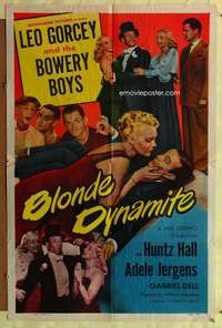 r156 BLONDE DYNAMITE one-sheet movie poster '50 Leo Gorcey, Bowery Boys