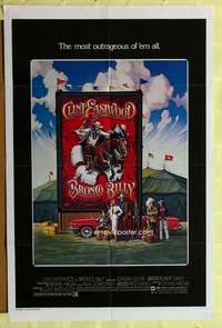 r169 BRONCO BILLY one-sheet movie poster '80 Clint Eastwood, Huyssen art!