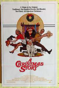 r196 CHRISTMAS STORY one-sheet movie poster '83 best classic Xmas movie!