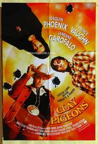 r206 CLAY PIGEONS one-sheet movie poster '98 Joaquin Phoenix, Vince Vaughn