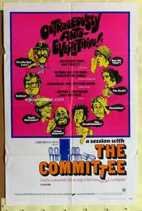 r214 COMMITTEE one-sheet movie poster '69 counterculture, drugs & draft!