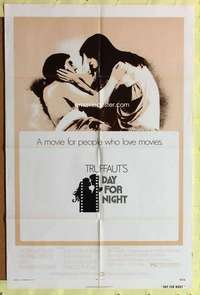r233 DAY FOR NIGHT one-sheet movie poster '73 Francois Truffaut, Bisset