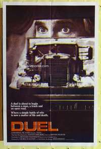 r258 DUEL one-sheet movie poster R83 Steven Spielberg, Dennis Weaver