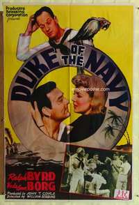 r259 DUKE OF THE NAVY one-sheet movie poster '42 Ralph Byrd, Veda Ann Borg