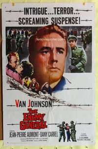 r272 ENEMY GENERAL one-sheet movie poster '60 Van Johnson, Aumont, WWII