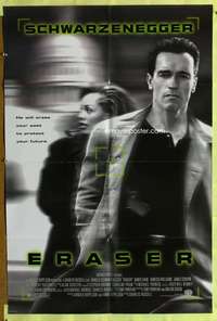 r275 ERASER DS one-sheet movie poster '96 Schwarzenegger, Vanessa Williams