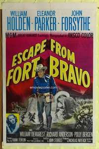 r276 ESCAPE FROM FORT BRAVO one-sheet movie poster '53 William Holden