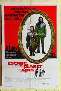 r277 ESCAPE FROM THE PLANET OF THE APES one-sheet movie poster '71 McDowall