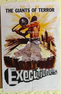 r280 EXECUTIONERS one-sheet movie poster '59 WWII death camps, really odd!