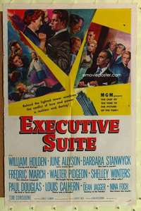r281 EXECUTIVE SUITE one-sheet movie poster '54 William Holden, Stanwyck