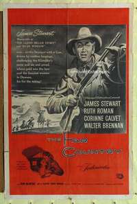 r286 FAR COUNTRY military one-sheet movie poster '55 James Stewart, Anthony Mann