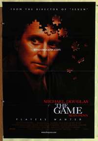 r321 GAME one-sheet movie poster '97 Michael Douglas, Sean Penn, cool image