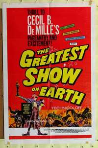 r347 GREATEST SHOW ON EARTH one-sheet movie poster R67 DeMille, Heston