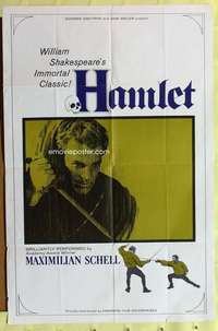 r358 HAMLET PRINCE OF DENMARK one-sheet movie poster '61 Maximilian Schell