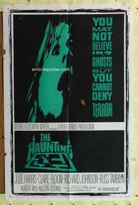 r368 HAUNTING one-sheet movie poster '63 you cannot deny terror!