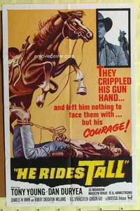 r370 HE RIDES TALL one-sheet movie poster '64 Tony Young, Dan Duryea