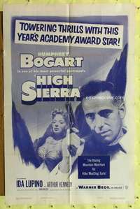 r381 HIGH SIERRA one-sheet movie poster R52 Humphrey Bogart, Ida Lupino