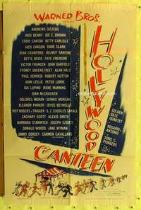 r383 HOLLYWOOD CANTEEN one-sheet movie poster '44 all-star musical comedy!