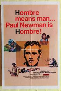 r385 HOMBRE one-sheet movie poster '66 Paul Newman, Martin Ritt, March
