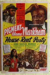 r392 HOUSE-RENT PARTY one-sheet movie poster '46 Dewey Pigmeat Markham