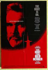 r398 HUNT FOR RED OCTOBER one-sheet movie poster '90 Sean Connery