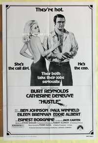 r402 HUSTLE one-sheet movie poster '75 Burt Reynolds, Deneuve