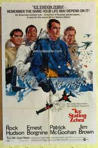 r413 ICE STATION ZEBRA style A one-sheet movie poster '69 Rock Hudson