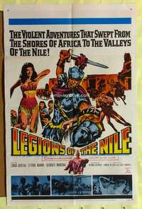 r481 LEGIONS OF THE NILE one-sheet movie poster '60 Italian Egypt epic!