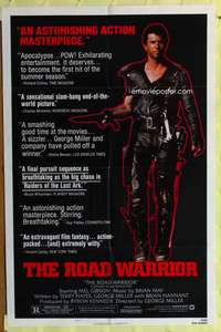 r505 MAD MAX 2: THE ROAD WARRIOR style B one-sheet movie poster '82 Mel!