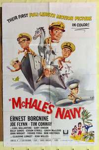 r523 McHALE'S NAVY one-sheet movie poster '64 Ernest Borgnine, Tim Conway