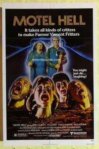 r561 MOTEL HELL one-sheet movie poster '80 Rory Calhoun, classic tagline!