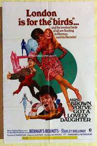 r571 MRS BROWN YOU'VE GOT A LOVELY DAUGHTER style A one-sheet movie poster '68