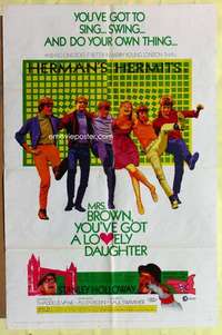 r572 MRS BROWN YOU'VE GOT A LOVELY DAUGHTER style B one-sheet movie poster '68