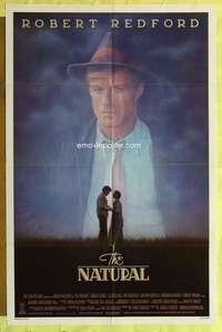 r585 NATURAL one-sheet movie poster '84 Robert Redford, Close, baseball!