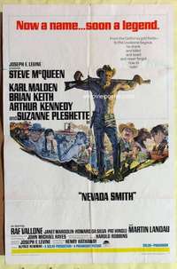 r590 NEVADA SMITH one-sheet movie poster '66 Steve McQueen, Karl Malden